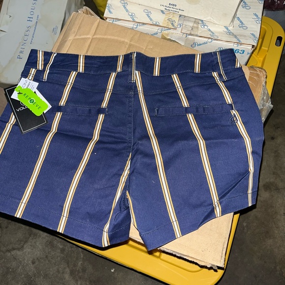 Volcom Chino Frochickie Shorts Striped Navy - Picture 4 of 4